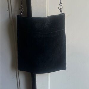Free People Black Textured Shoulder Bag
